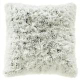 CelinaTex Shetland Dekokissen 60 x 60 cm Creme grau Flokati Optik Zierkissen Langhaar Sofakissen Kunstfell Kissen