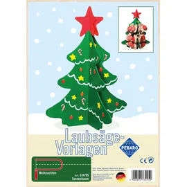 Peter Bausch GmbH & Co. KG Pebaro 334/9S - Laubsägevorlage Tannenbaum, Weihnachten, 2 Platte DIN A4