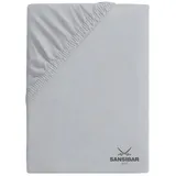 Sansibar Spannbettlaken Jersey-Baumwolle 100 x 200 cm silber