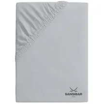 Sansibar Spannbettlaken Jersey-Baumwolle 100 x 200 cm silber
