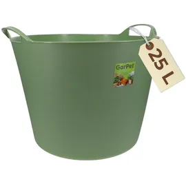 GarPet Flexibler Eimer Wäschekorb 25 L 25 x 25 x 25 cm Grün