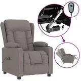 vidaXL Relaxsessel Elektrisch Taupe Stoff
