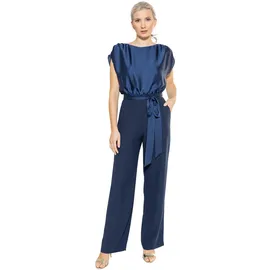 Swing Jumpsuit mit Rundhalsausschnitt, Marine, 46
