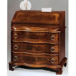 Xlmoebel Sekretär Braune Massivholz-Kommode mit elegantem Design und Stauraum (1 St., Kommode), Hergestellt in Europa braun