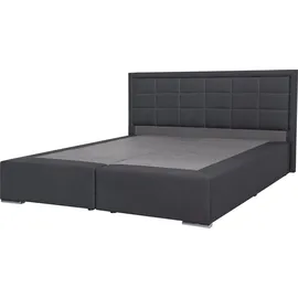Collection AB Boxbett Athena, wahlweise mit Bettkasten inkl. Topper bei Ausführung mit Matzratze, in Härtgraden H2, H3, H4, grau (anthrazit) B:193cm L:206cm, Komplettbetten Boxspringbett