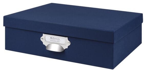 Ablagebox »S.O.H.O.« A4 Handarbeit blau, Rössler, 33.7x10.5x25.5 cm