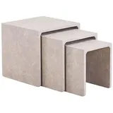 Home Deluxe Irima Beige Marmor 3er Set