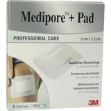 Solventum Germany GmbH Medipore Pad 3M 5x7,2cm 3562NP Pflaster