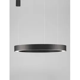 Nova Luce Morbido 1-flg. Ø 80 cm schwarz