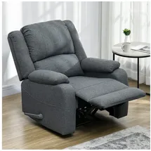 Homcom Relaxsessel Manuell 96 x 98 x 87 cm Braun/Grau mit Liegefunktion