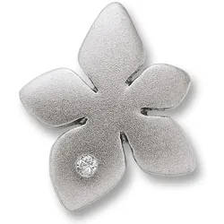 Ketten-Anhänger ONE ELEMENT "Zirkonia Blume Anhänger aus 925 Silber", silber, Schmuckanhänger, Mädchen, Silber 925 (Sterlingsilber), Damen Silber Schmuck Blume