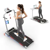 TODO Laufband für Zuhause klappbar, 3 in 1 Walking Pad mit 10% manuelle Steigung, Untertisch Laufpad mit Bluetooth-Lautsprecher, 12 Programme, Treadmill 1-12km/h