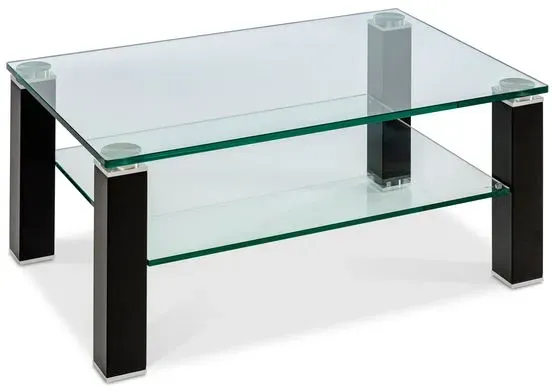 Arteca Couchtisch Modul A 100x65cm Glas Schwarz