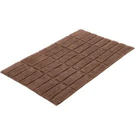 KLEINE WOLKE Badteppich Tiles Braun 60 x 100 cm
