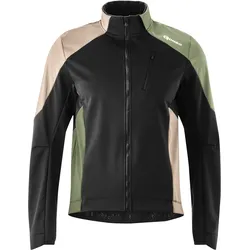 Fahrradjacke GONSO "TRAIL JACKET SOFTSHELL M", Herren, Gr. 6XL, schwarz, 100% Polyester, Rundhals, Langarm, Jacken, Wasserabweisend, strapazierfähig, atmungsaktiv