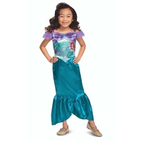 Disguise Offizielles Disney-Kostüm, Meerjungfrauen-Kostüm für Mädchen, Ariell-Kostüm, Meerjungfrauenkleid, Mädchen, Halloween, Größe S