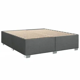 vidaXL Boxspringbett 180 x 200 cm Dunkelgrau