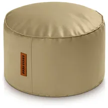 Green Bean Sitzhocker Pouf Kunstleder 43 x 30 x 30 cm Beige