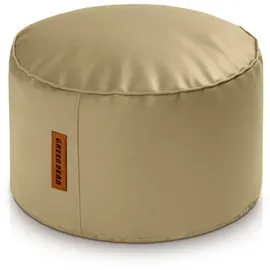 Green Bean Sitzhocker Pouf Kunstleder 43 x 30 x 30 cm Beige