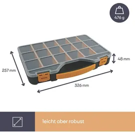 VELLEMAN Sortimentskasten Kunststoff 326 x 257 x 48 mm gelb/schwarz