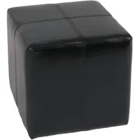 Mendler Sitzwürfel Hocker Sitzhocker Onex, Leder + Kunstleder, 36x36x36cm
