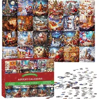 Luxuskollektion Adventskalender 2024 Puzzle-Set für Kinder, Jugendliche und Erwachsene