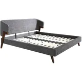 Angel Cerda Bett, Grau, Textil, 180x200 cm, FSC 100%, Schlafzimmer, Betten