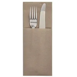 Papstar 100 Bestecktaschen Airlaid 40 cm x 48 cm Grau