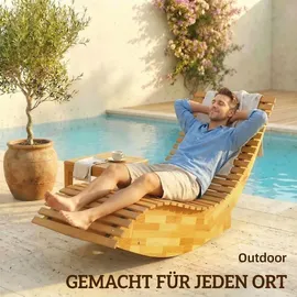 Outsunny Sonnenliege 156 x 60 x 77 cm Beige