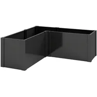 Outsunny Hochbeet L-förmig 150 x 150 x 55 cm Schwarz