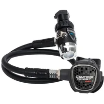 Cressi Erwachsene Atemregler Mc9-sc Compact Pro - Din 300, Schwarz/Silber, HX782100