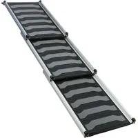 Trixie Teleskop-Hunderampe Aluminium 175 cm Schwarz/Grau