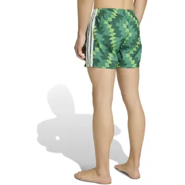 adidas Badeshorts Football-Inspired Graphic Semi Solar Green/Better Scarlet M