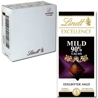 (43,61€/1kg) Lindt Excellence Mild 90% Cacao 100g Schokolade, 20 Tafeln