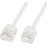 Roline 21.15.4475 RJ45 Patchkabel Cat.6A (Class EA), LSOH, slim, extra kurzer Stecker, weiß, 5 m