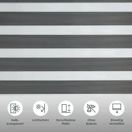 Bruno Banani Doppelrollo KIAN 80 x 150 cm grau
