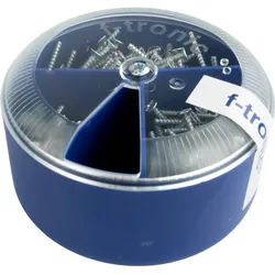 F-Tronic Geräteschraubenbox 300 Schrauben 15/25/40mm Kreuzschlitz Schraubenbox GKSB