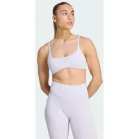 adidas All Me Sport-bh leichter Halt, gerippt - Frozen Purple M