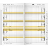rido/idé 2026 Rido Monats-Ersatzkalendarium 87×153 mm weiß