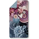 hip Strandtücher Asher, Microfaser (Packung, 1-St), Reisehandtuch - Sporthandtuch, yoga, Mikrofaser, saugfähig blau 50 cm x 100 cm