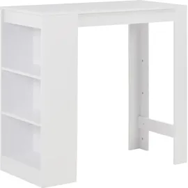 vidaXL Bartisch mit Regal 110 x 50 x 103 cm Weiß