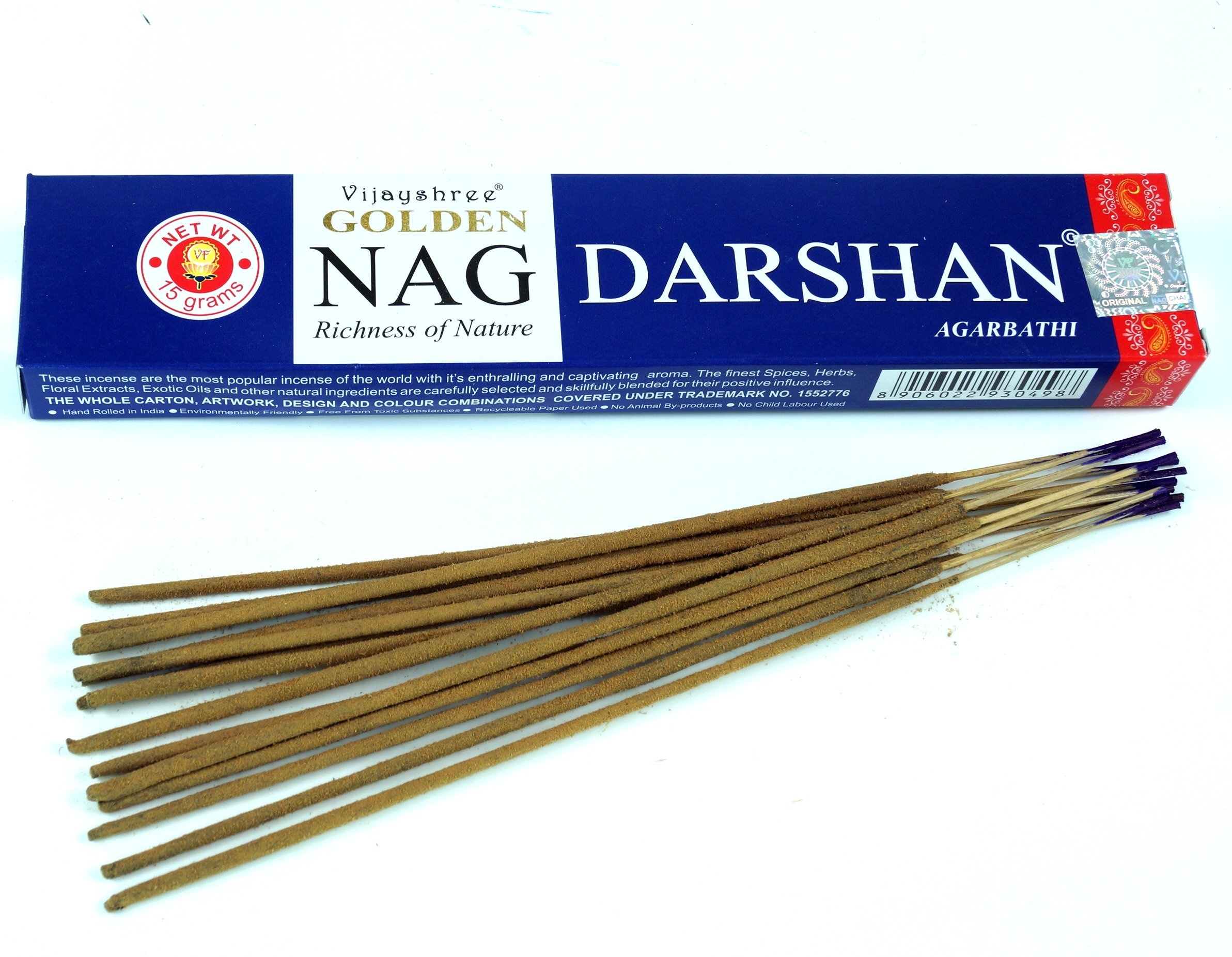 Vijayshree Räucherstäbchen - Golden Nag Darshan 15 g / Indische Räucherstäbchen