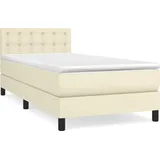 vidaXL Boxspringbett 90 x 190 cm Creme
