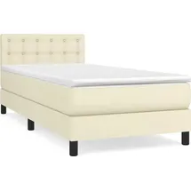 vidaXL Boxspringbett 90 x 190 cm Creme