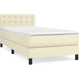 vidaXL Boxspringbett 90 x 190 cm Creme