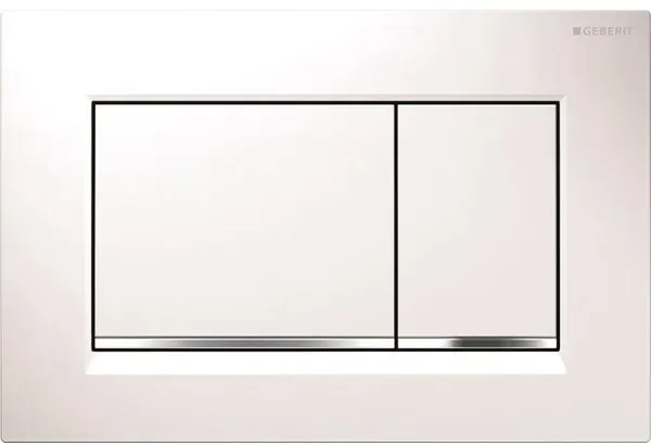 actuator plate sigma20 white/bright chrome/white