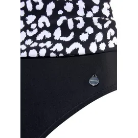LASCANA Badeanzug Damen Schwarz/Weiß 46 Cup C