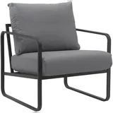 deluke Lounger Sessel JAKART Kunstleder 70 x 82 x 74 cm Grau