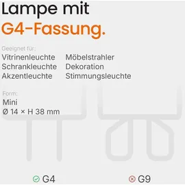 LEDVANCE LED-PIN-Lampe 4099854248542 2W G4 warmweiß 200 lm