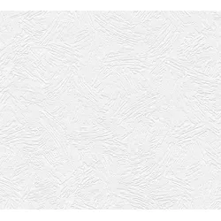 Strukturtapete A.S. CRÉATION "Black and White", weiß, B:0,53m L:10,05m, Papier, Vinyl, Tapeten, Tapete einfarbig Tapeten Wohnzimmer Schlafzimmer Küche Flur Design